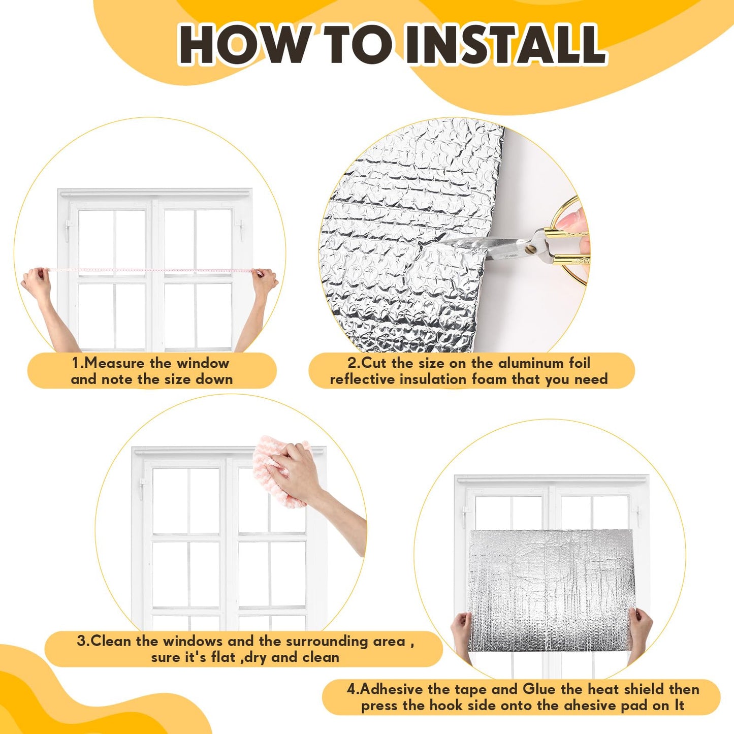 Frienda 24 Pcs Garage Door Insulation Panels Kits Double Bubble Reflective Aluminum Foil Radiant Barrier Thermal Insulation Sheet for Garages Greenhouses Attics Walls Windows (24 x 48 Inch)