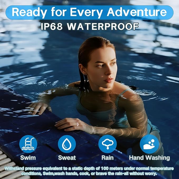 Smart Rings for Women Men,Fitness Tracker Ring,Heart Rate,Blood Oxygen,Blood Pressure,Step Tracker,Sleep Monitoring,No Subscription Fee,IP68 Waterproof Smart Ring for iPhone&Android(Pink 8)