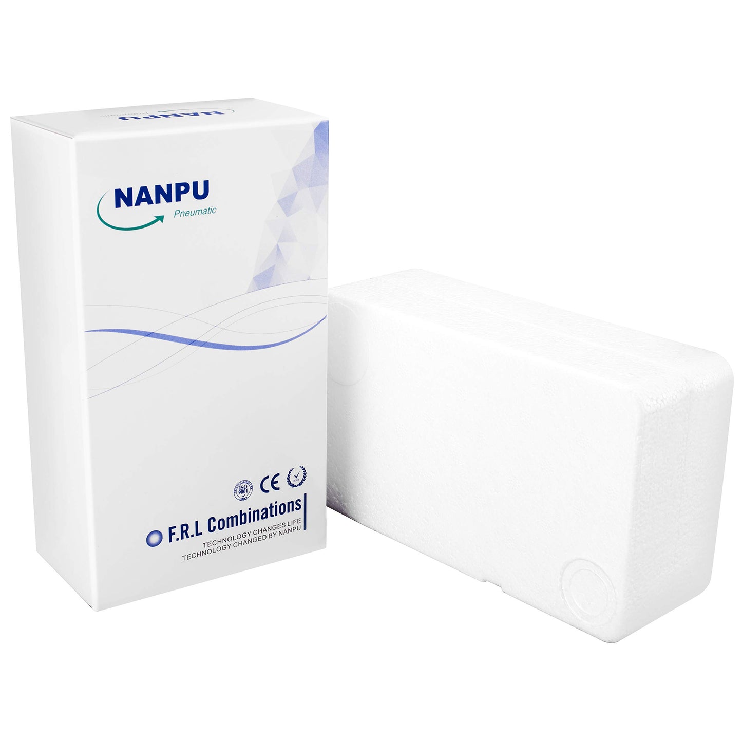 NANPU 1/2" NPT Air Dryer System - 5 Micron Particulate Filter, 0.5 Micron Coalescing Filter & Air Pressure Regulator, Water Trap Separator - Semi-Auto Drain,0-150 psi Gauge, Poly Bowl, Metal Bracket