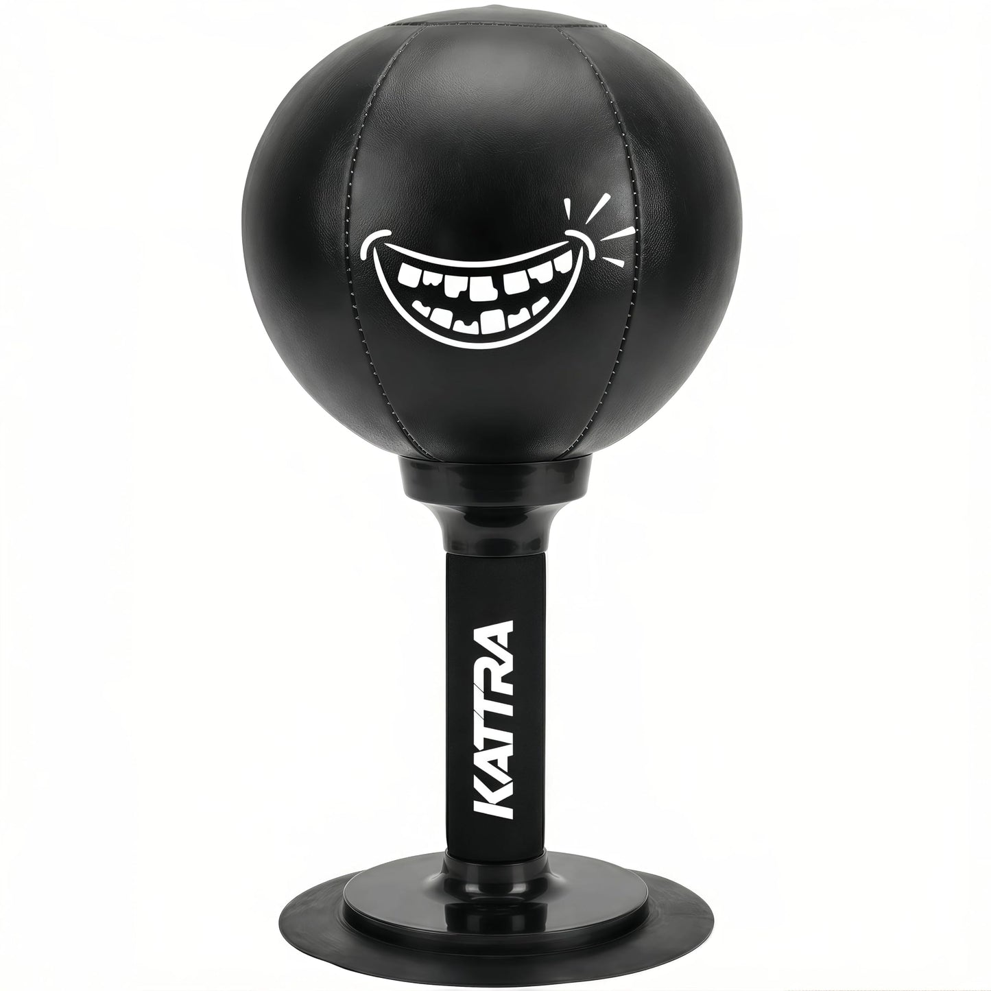 KATTRA Desktop Punching Bag with Suction Cup, Stress Relief Ball, Heavy Duty Grin Face Boxing Bag, Portable Mini Punching Bag,White Elephane Gift,