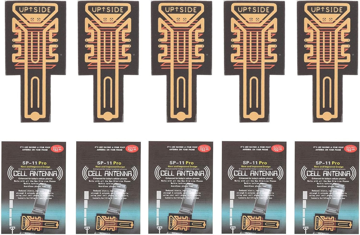 ciciglow 5 Pack Mobile Phone Enhancement Stickers, Improved Antenna Reception Booster