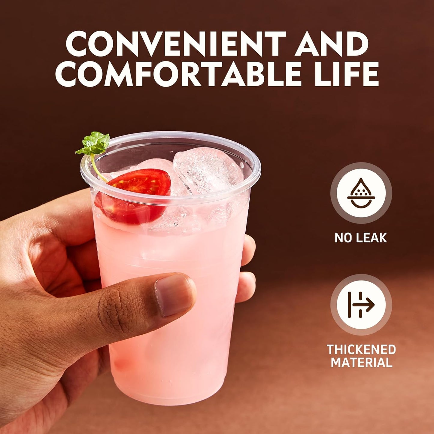 YEEHAW 9 oz Clear Plastic Cups - 500 Pack Disposable Drinking Cups for Cold Beverages | Perfect for Parties