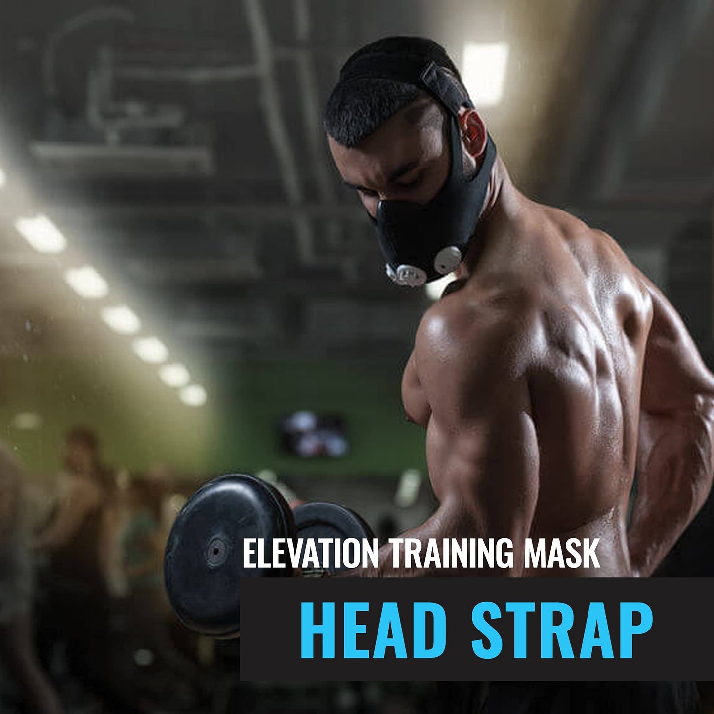 TRAININGMASK - Masks Straps for Training Mask 2.0, Mask Extender Strap Only, Adjustable Band for Running Breathing Mask, Black