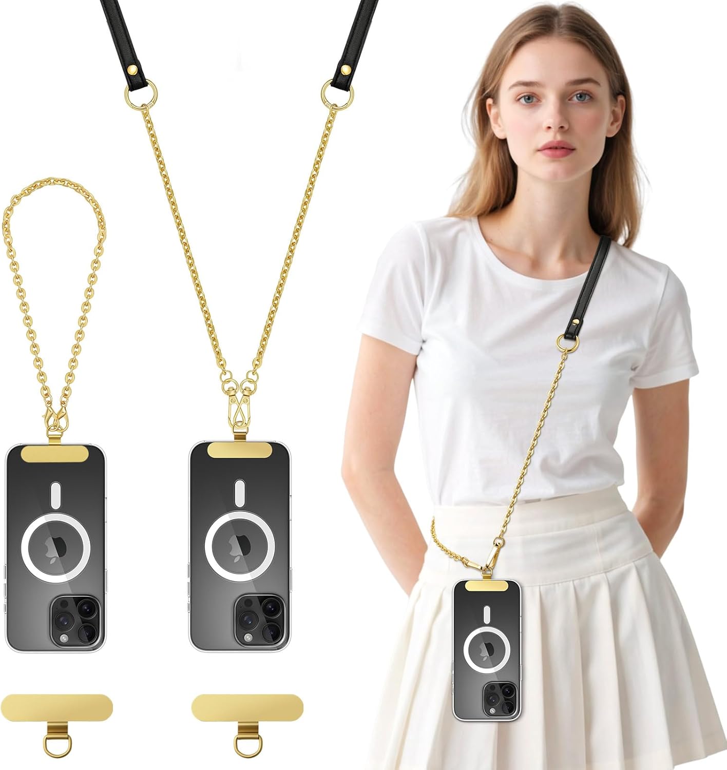 2Metal 17, MoKo Universal Phone Crossbody Lanyard Phone Chain, Anti-Theft Adjustable Cellphone Cross Body Neck Strap