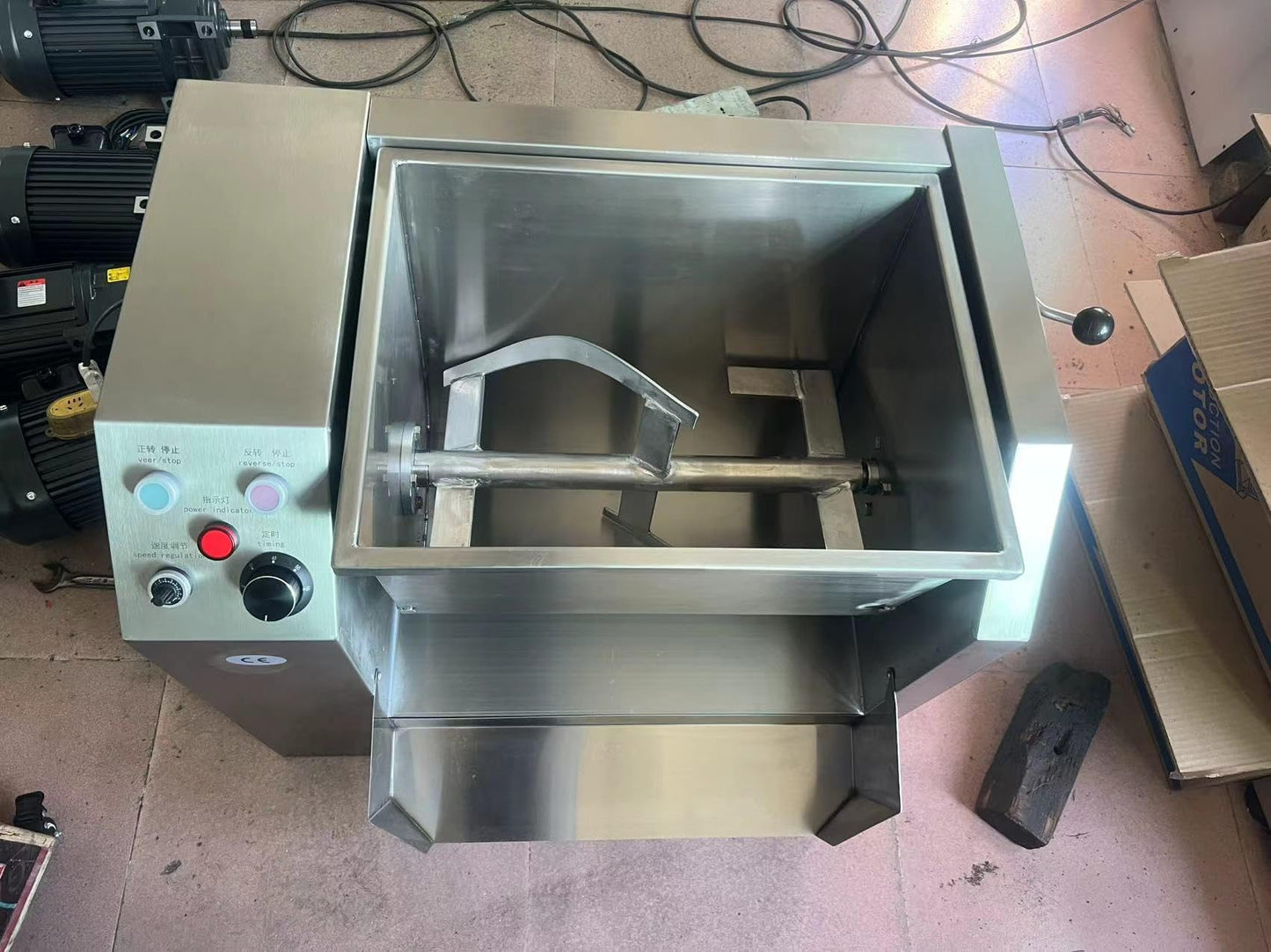 Koalalko Commercial Dough Mixer,Dough Kneading Machine,50L Tank Electric Flour-Mixing Machine,Meat Mixer, Adjustable Speed,2 Stirring Rods,1 for Dough Mixer,1 for Meat Mixer,Capacity 55Lb/H