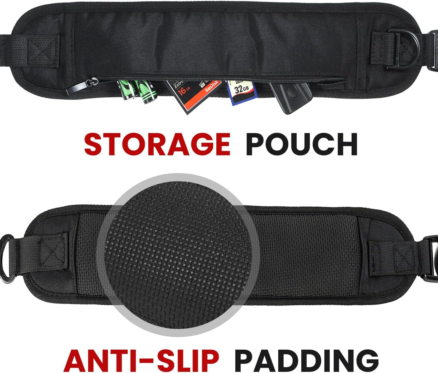 Waka Rapid Camera Neck Strap with Quick Release and Safety Tether, Adjustable Shoulder Sling Strap for Nikon Canon Sony
