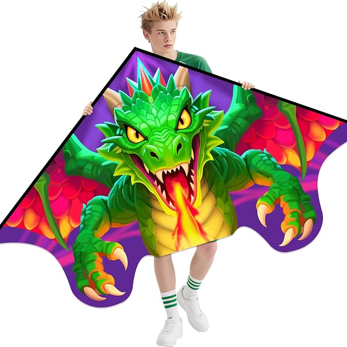 Xida Kites for Kids Ages 4-8, Large Kite for Adults, Easy to Fly Beach Kites with Handle and String,Perfect for Beginners,Beach,and Outdoor Flying Fun