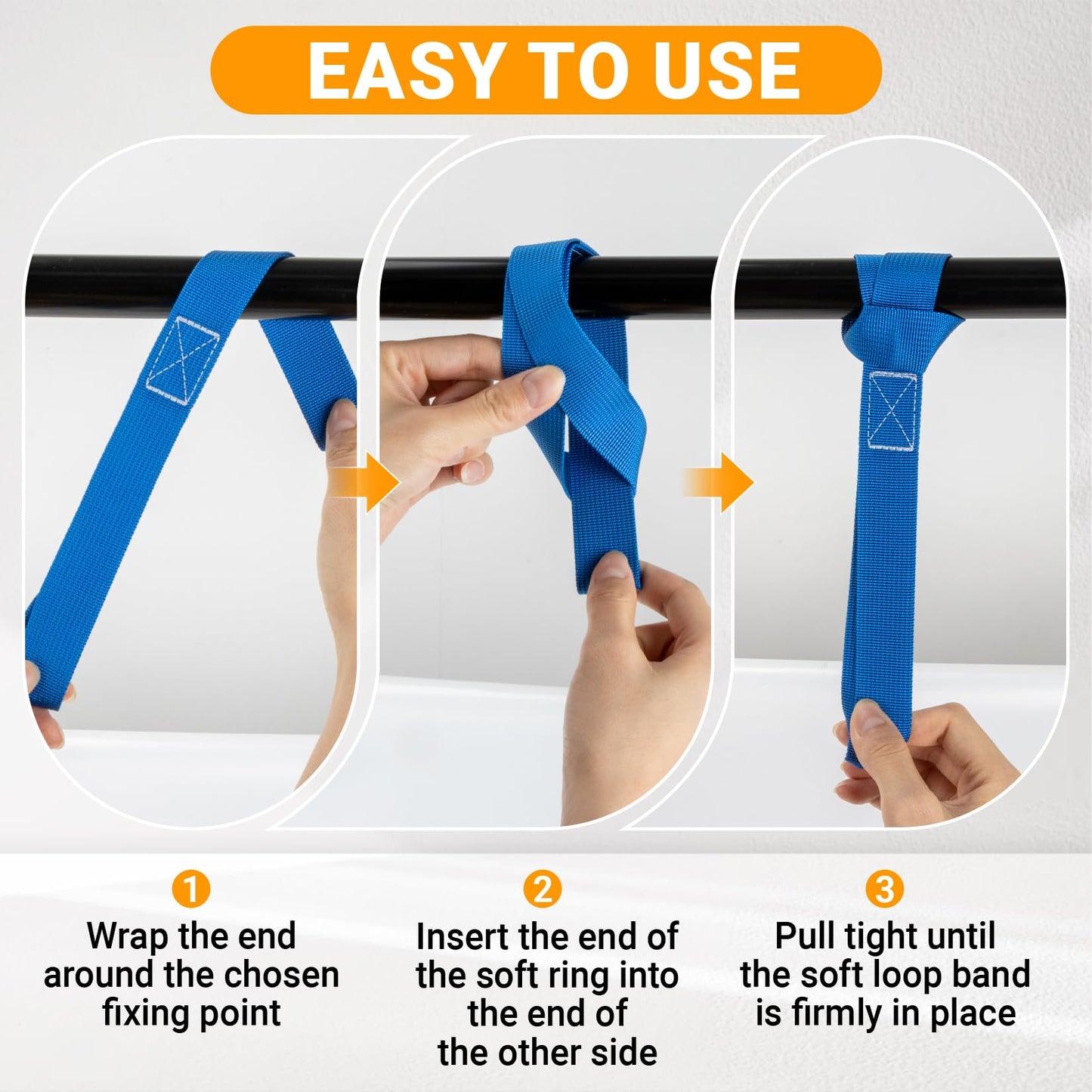 Soft Loop Tie Down Straps 6-Pack - Heavy Duty Tie Down Loops Soft Loop Straps for Securing Motorcycles,ATV,UTV,Dirt Bikes,Kayaks,Scooters,Lawn and Garden Equipment Mixed Colors