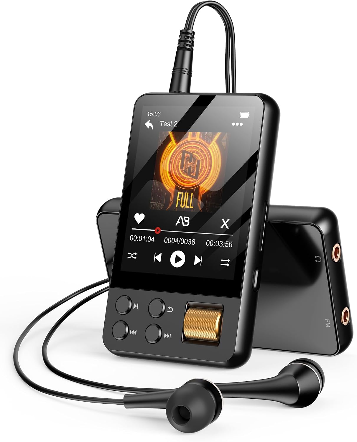 AGXOV 64GB MP3 5.3, (D28) Player with Bluetooth Music Player with Built-in HD Speaker, FM Radio, Voice Recorder, HiFi