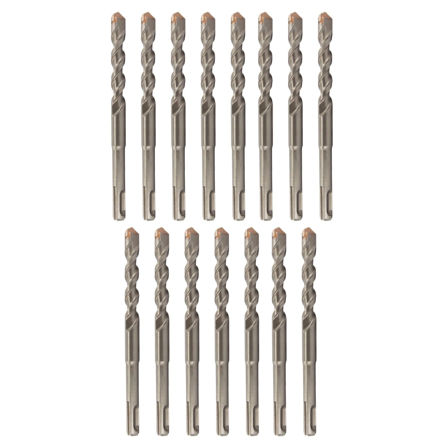 Drill America 1/2" x 6" PRO Series SDS-Plus 4-Cut Tip Hammer Bit Drill Bit (Pack of 15)