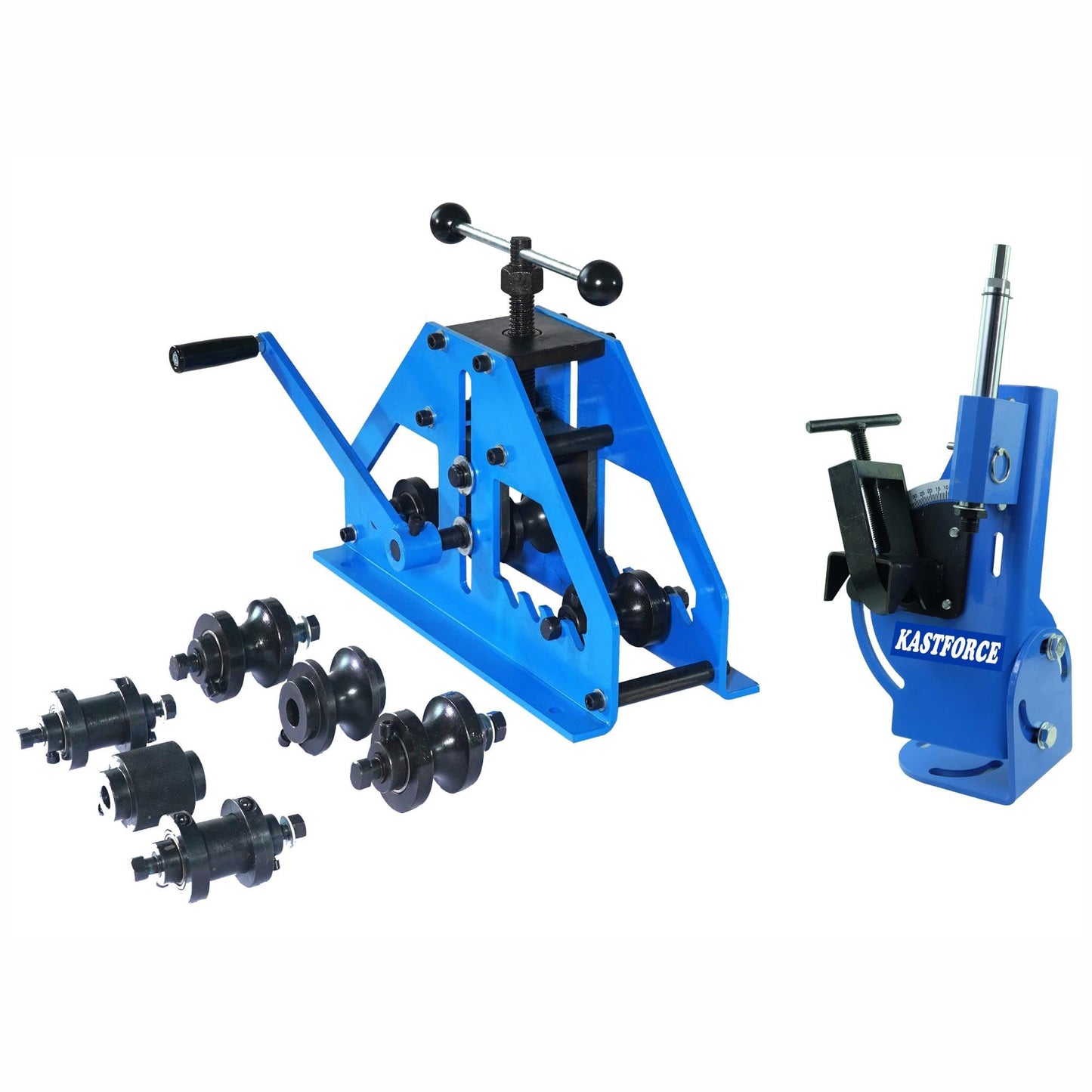 KF5013 Tube Roller bender Pipe Rolling Machine With 6 Dies For Both Round And Square Tubes KF5008 2 Inch Hole Saw Pipe Tube Notcher Tubing Notcher Tube& Pipe Notcher Adjustable up to 60 Degree