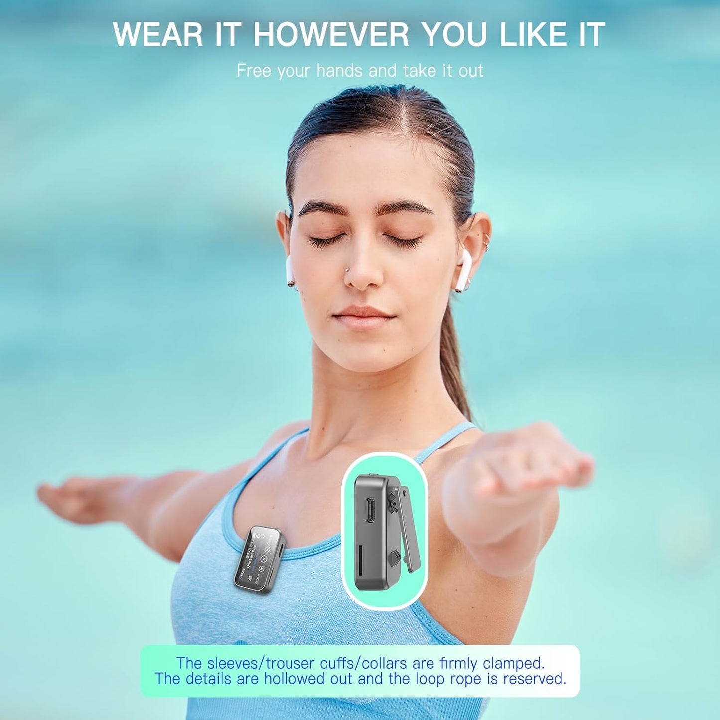 Jersonn MP3 32G 1.47 Mini Player with Bluetooth,Portable Digital Lossless Music Player with Built-in Speaker, in Full