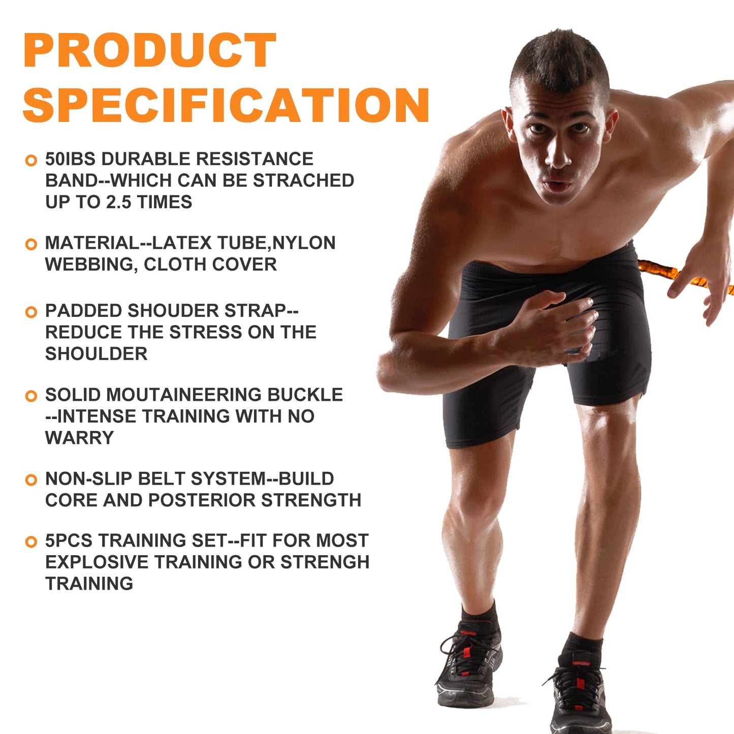 OYINDIZ Resistance Explosive Training Set Help to Improve Power, Strength, Agility, Track and Field for Football Baseball Running Basketball Multi-Directional Equipment