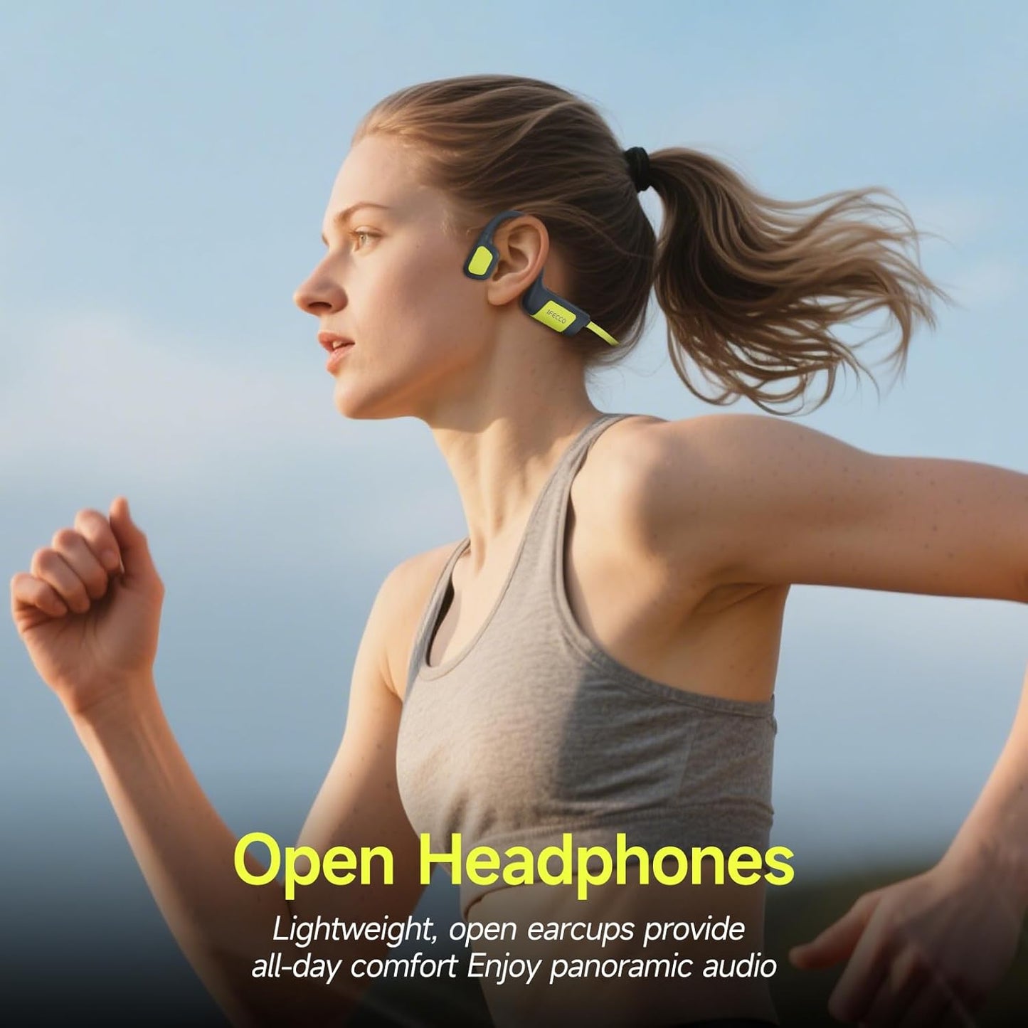 Swimming IP68 5.4,Open 32GB MP3 Swimming IFECCO Headphones Underwater - Waterproof Bone Conduction Headphones Bluetooth