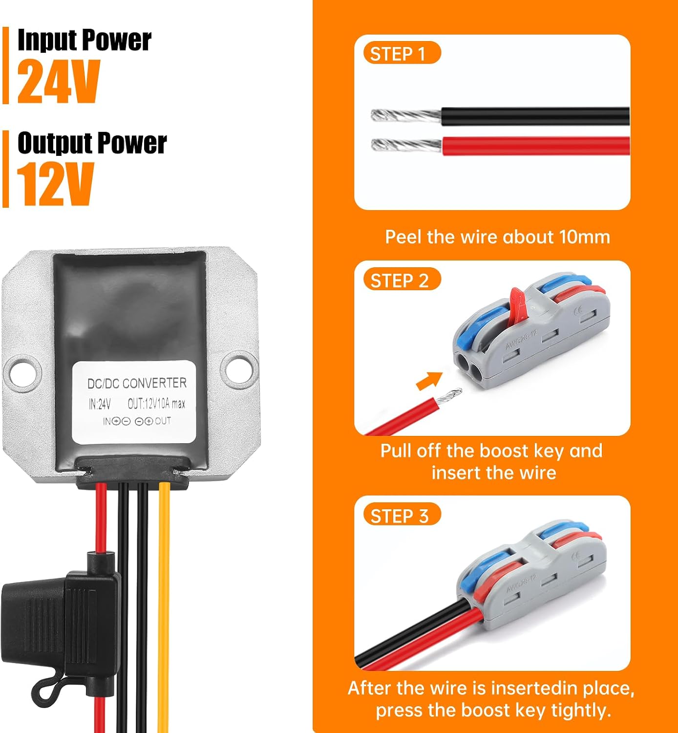 MZHOU 12V 10A IP67 120W Waterproof Power Supply - Certified Transformer - Overload/Short-Circuit Protection - Perfect