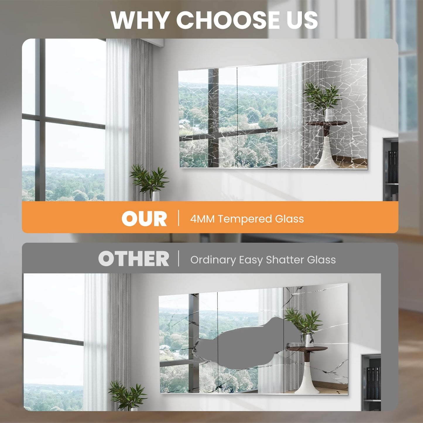 pertetey Home Gym Mirror, 63X28 Inch(Each)-2Pack Large Frameless Tempered Glass Full Body Wall Mounted Mirror for Gym, Yoga, Exercise, Dance Studio