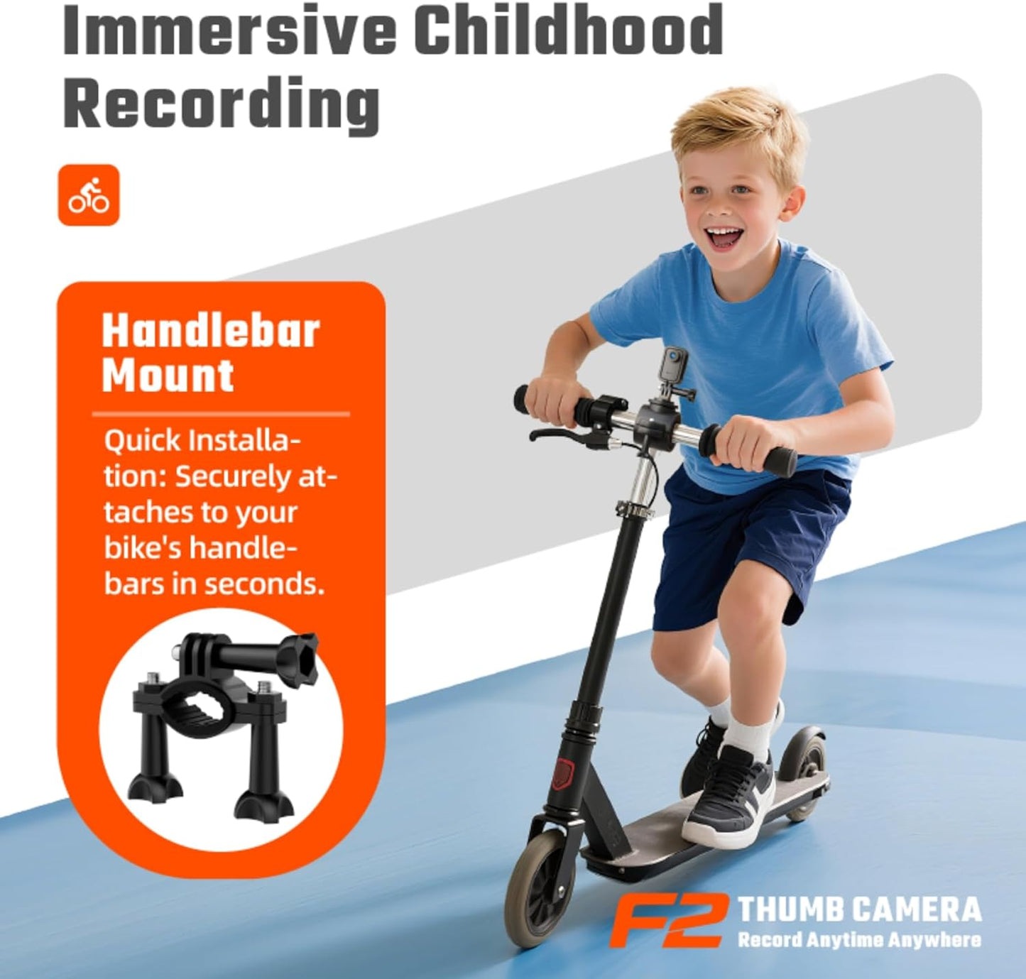 Boeavance Mini Body Camera, Thumb Action Camera, Tiny Size, Mount Anywhere Thumb Size Hands Free Recording POV Camera