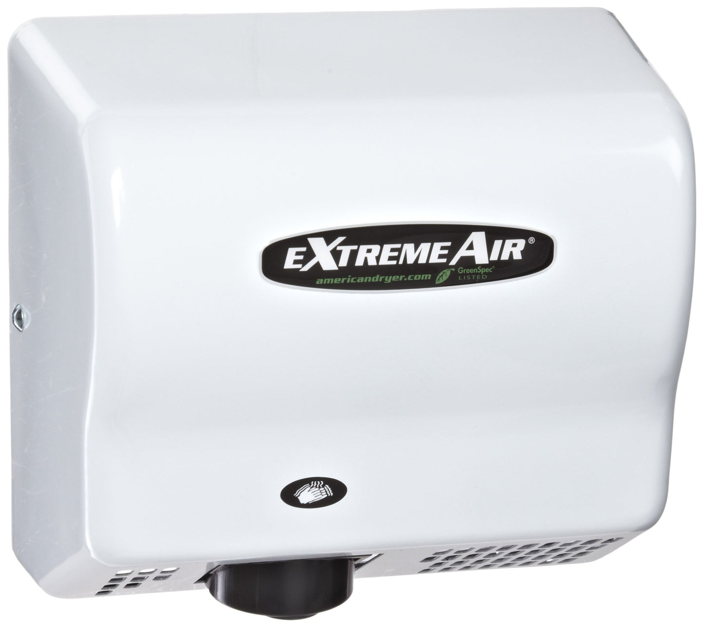 American Dryer ExtremeAir EXT7-M Steel Cover High-Speed Automatic Hand Dryer, 12-15 Second Dries, 100-240V, 540W Maximum Power, 50/60Hz, White Epoxy Finish