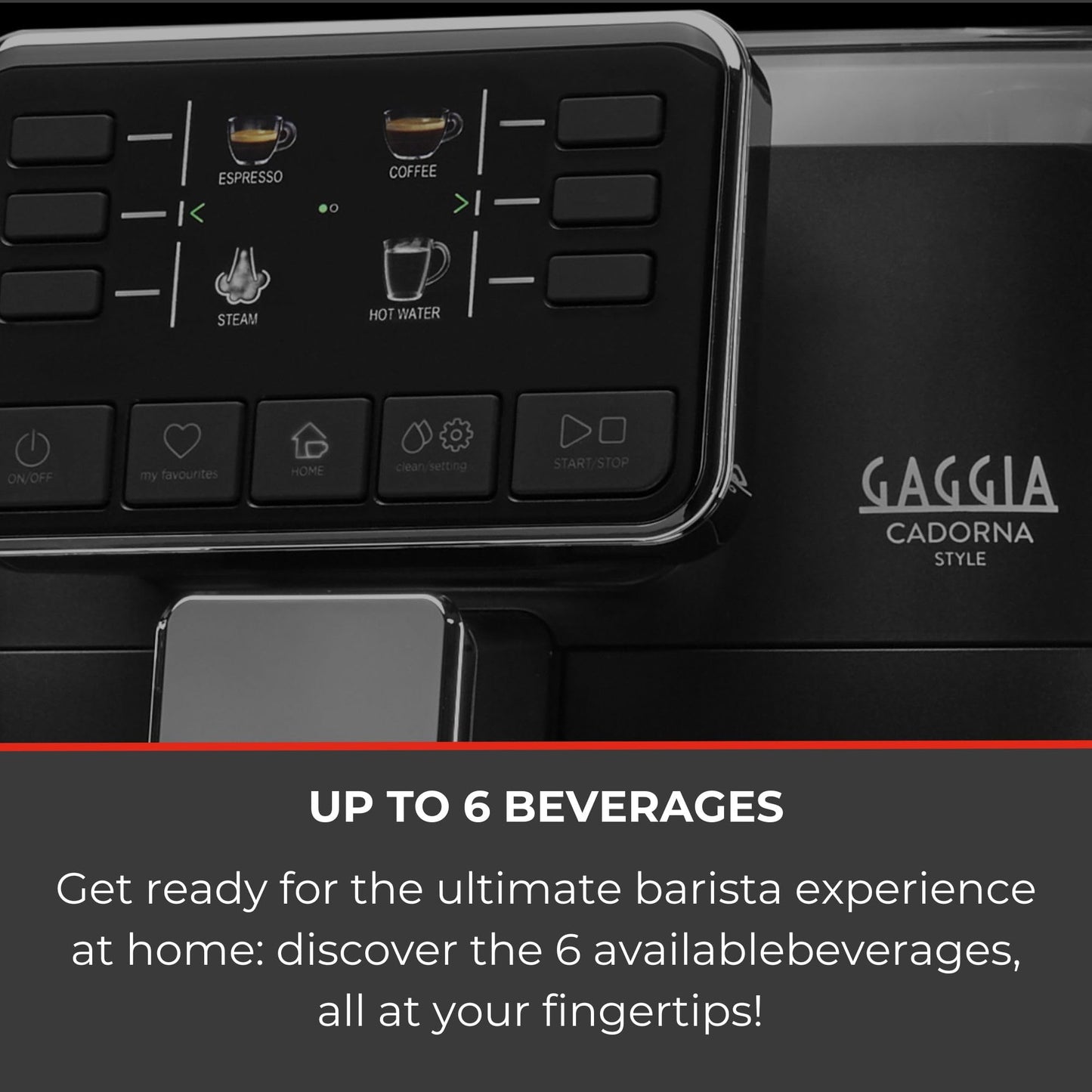 Gaggia Cadorna Barista Plus Super-Automatic Espresso Machine, Black, Medium