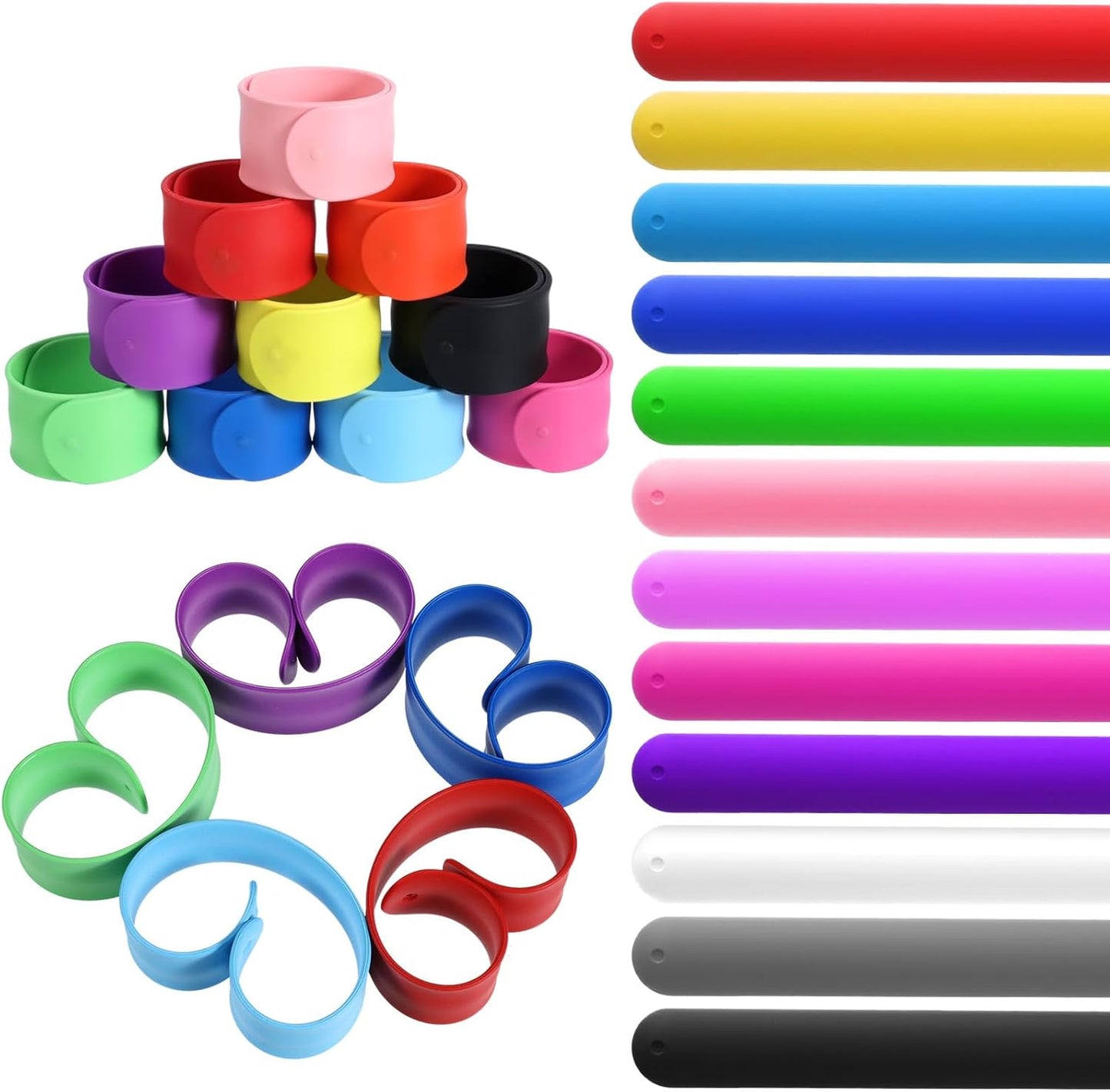 Skiennix Silicone Wrapping Paper Roll Holder Clips - 36 Pcs in 12 Vibrant Colors, Steel-Reinforced Design for Crafts & Gifts