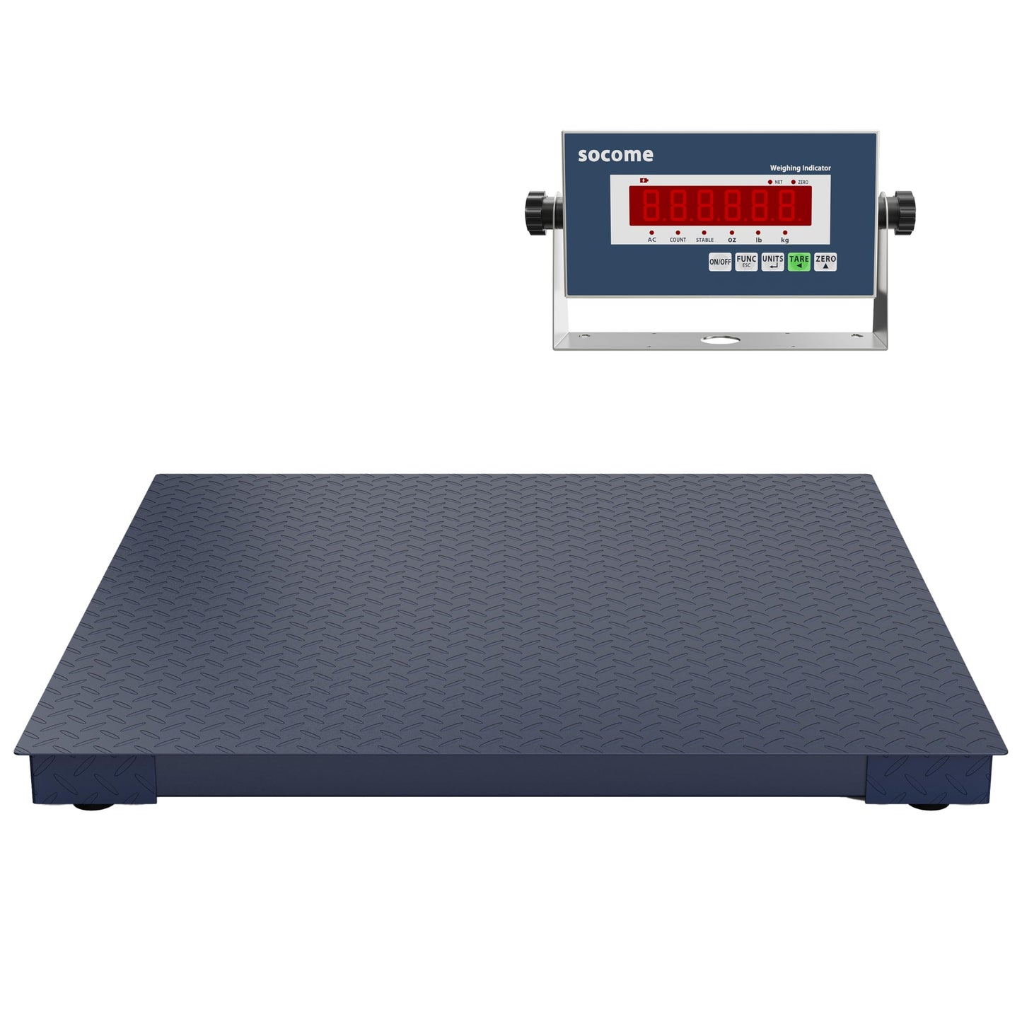 SOCOME 48"x48" Industrial Floor Scale, Accurate Pallet Scale with Digital Indicator, Heavy Duty Weighing Scale for Warehouse Weight Weighing, 10000 lb x 1 lb, Navy
