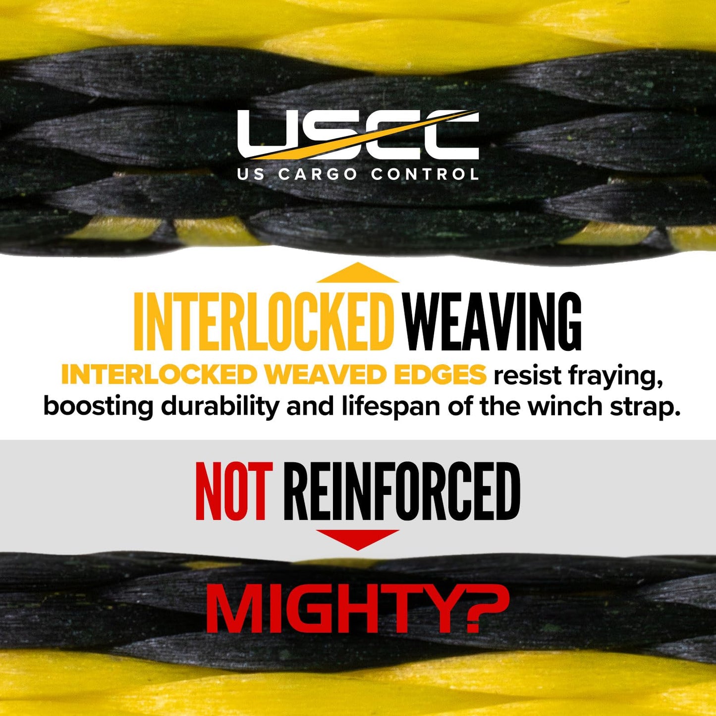 US Cargo Control 4" x 30' Winch Straps with D-Rings (10-Pack), 5,400 LBS Working Load Limit, Heavy Duty Flatbed Tie Downs, Yellow 4 Inch Straps for Flatbed Trailers, Trucks, and Cargo Securement