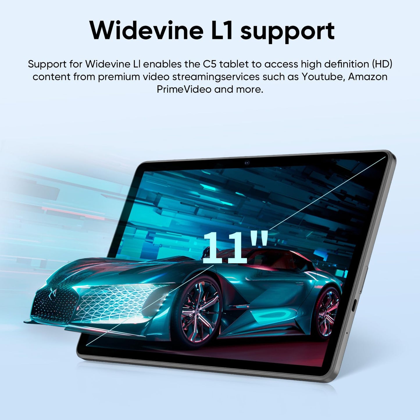 JUNINKE Tablet 11 Inch, Android 16, 32GB RAM+256GB Octa-Core, 8000mAh Battery, 1280 * 800 Touch Screen, 5+8MP Dual HD Camera (Black Case)