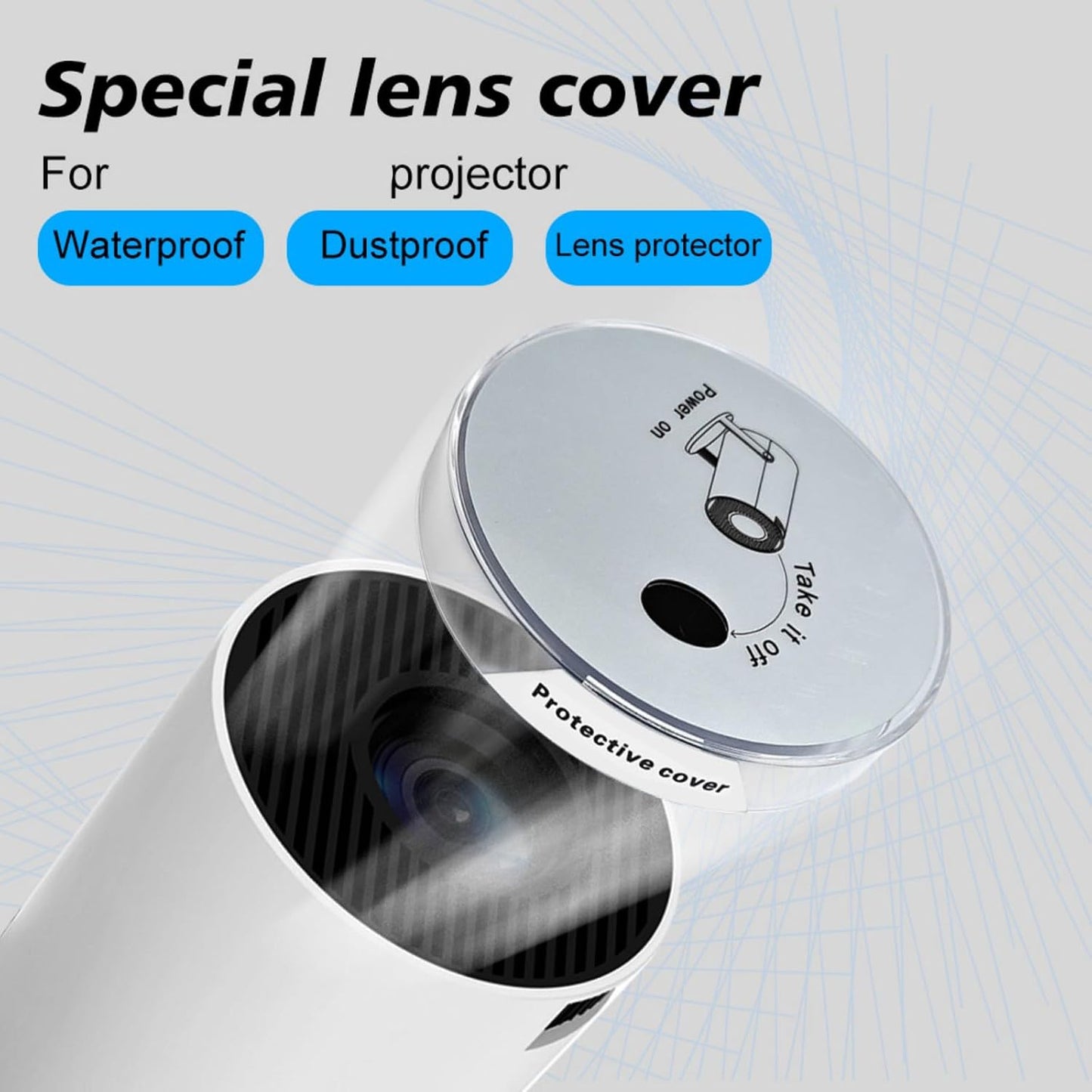 ljhnba HY300Pro Lens Caps for Projectors Protects Against Dusts and Scratches Lens Covers