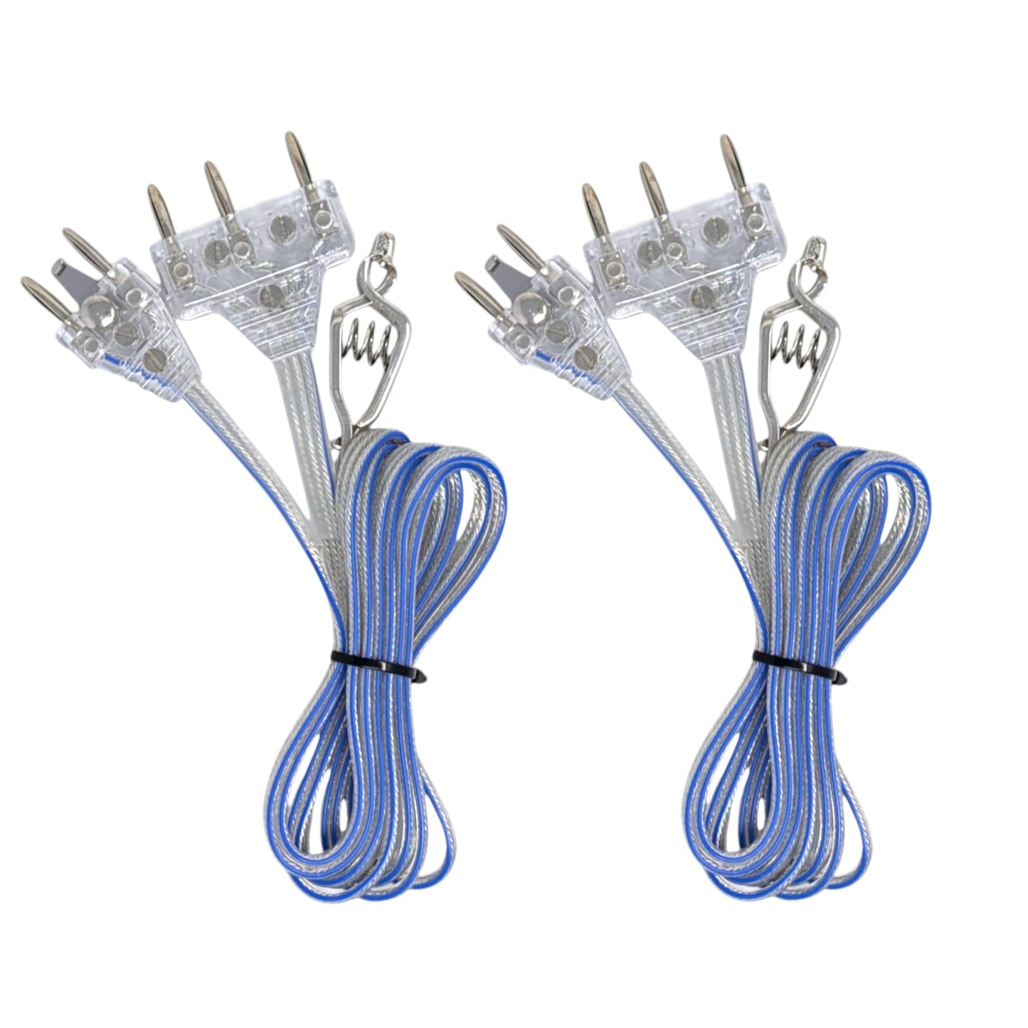 Fencing Club Fencing Foil/Saber Body Cord, Elite Series Bodywire, 2 Prong Cord, Clear Wire, Competition Approved (2 Pack)