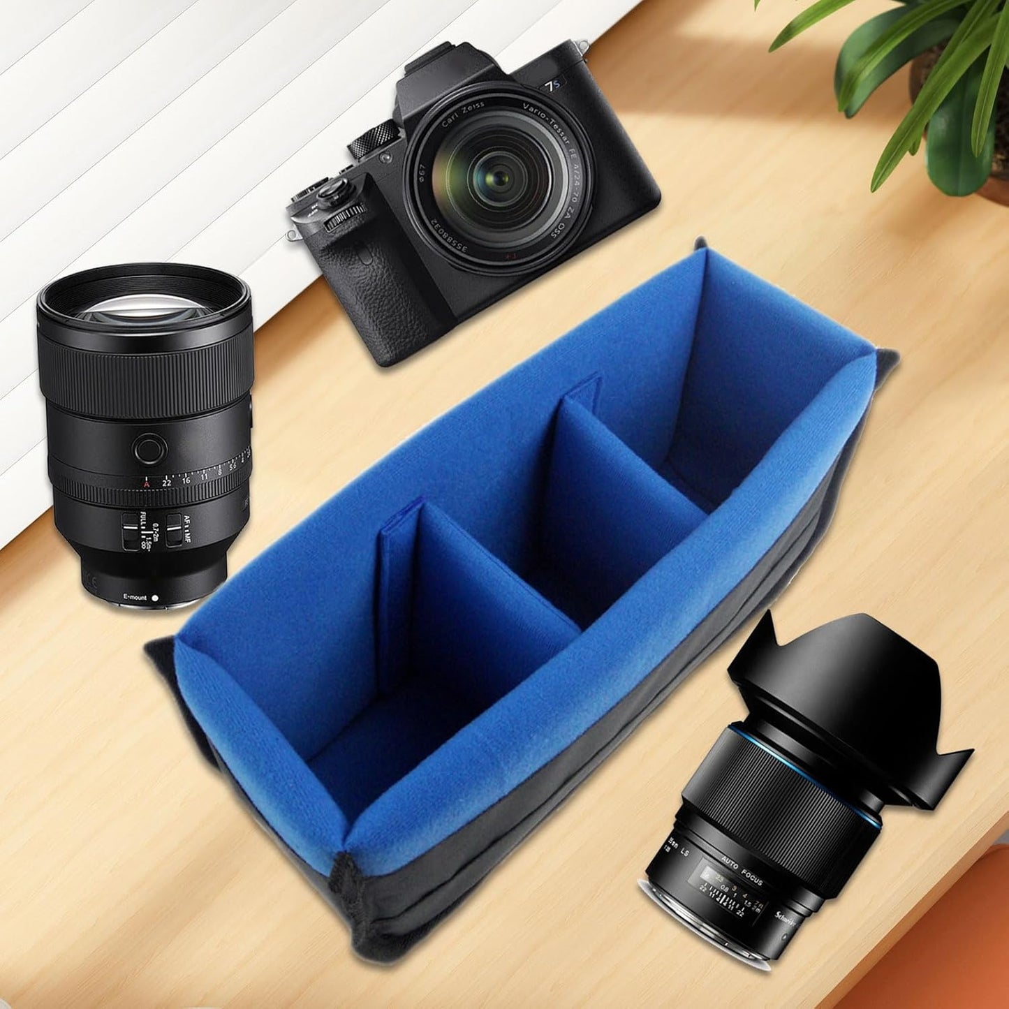 XUZHID Shockproof DSLR SLR Camera Insert Organizers Case Partition Divider Protections Bag