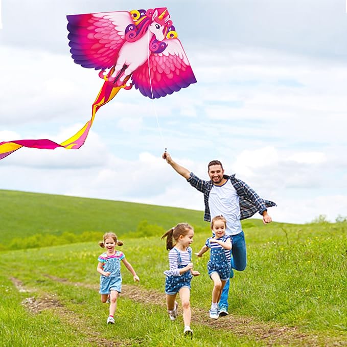 Kite for Kids Ages 3-5 4-8 & Adults, Flying Toys| Beach Toys| Outdoor Toys, Easy to Fly Butterfly Kites with Handle and 328FT Kite String, Large Kites for Boys Girls Birthday Gifts Party Favor Games