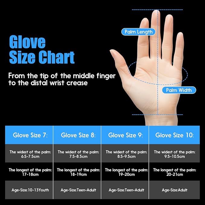 Youth&Adult Goalie Goalkeeper Gloves with Finger Protection Breathable Soccer Gloves with Strong Grips，6 Colors，Sizes 7-10
