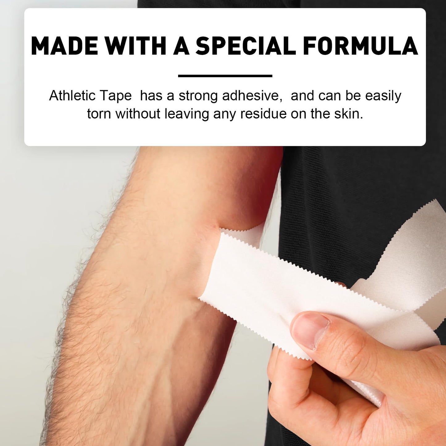 CHMI Athletic Tape,White Sports Tape (64 Pack), 640 Yards Rolls Very Strong Easy Tear NO Sticky Residue Best Tape for Gymnastics Climbing Bat Injuries Medical (1.5 Inch X 640 Yards).