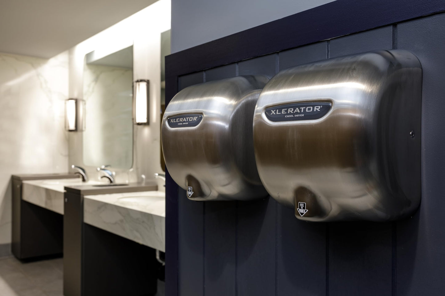XLERATOR XL-SB Automatic High Speed Hand Dryer with Brushed Stainless Steel Cover, 12.5 A, 110/120 V