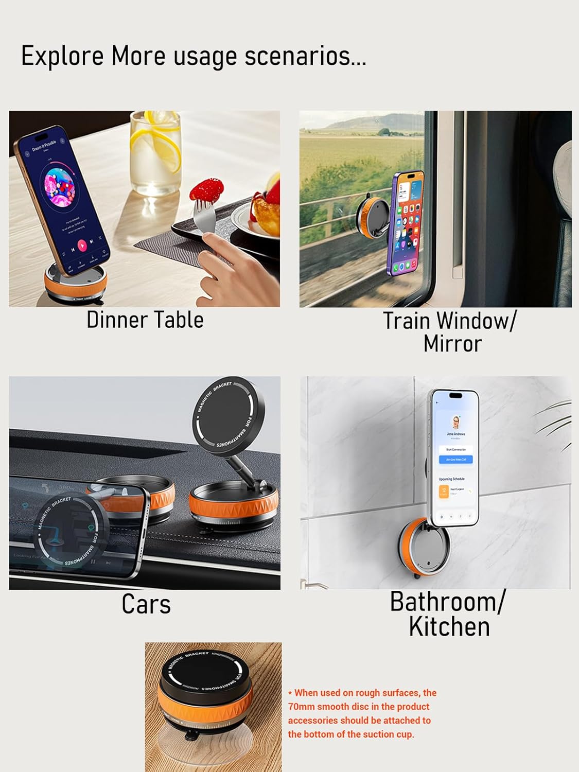 Chillkit 2025 Holder360 Upgraded Vacuum Magnetic Car Phone Adjustable Strong Suction & Magnetic Phone Mount