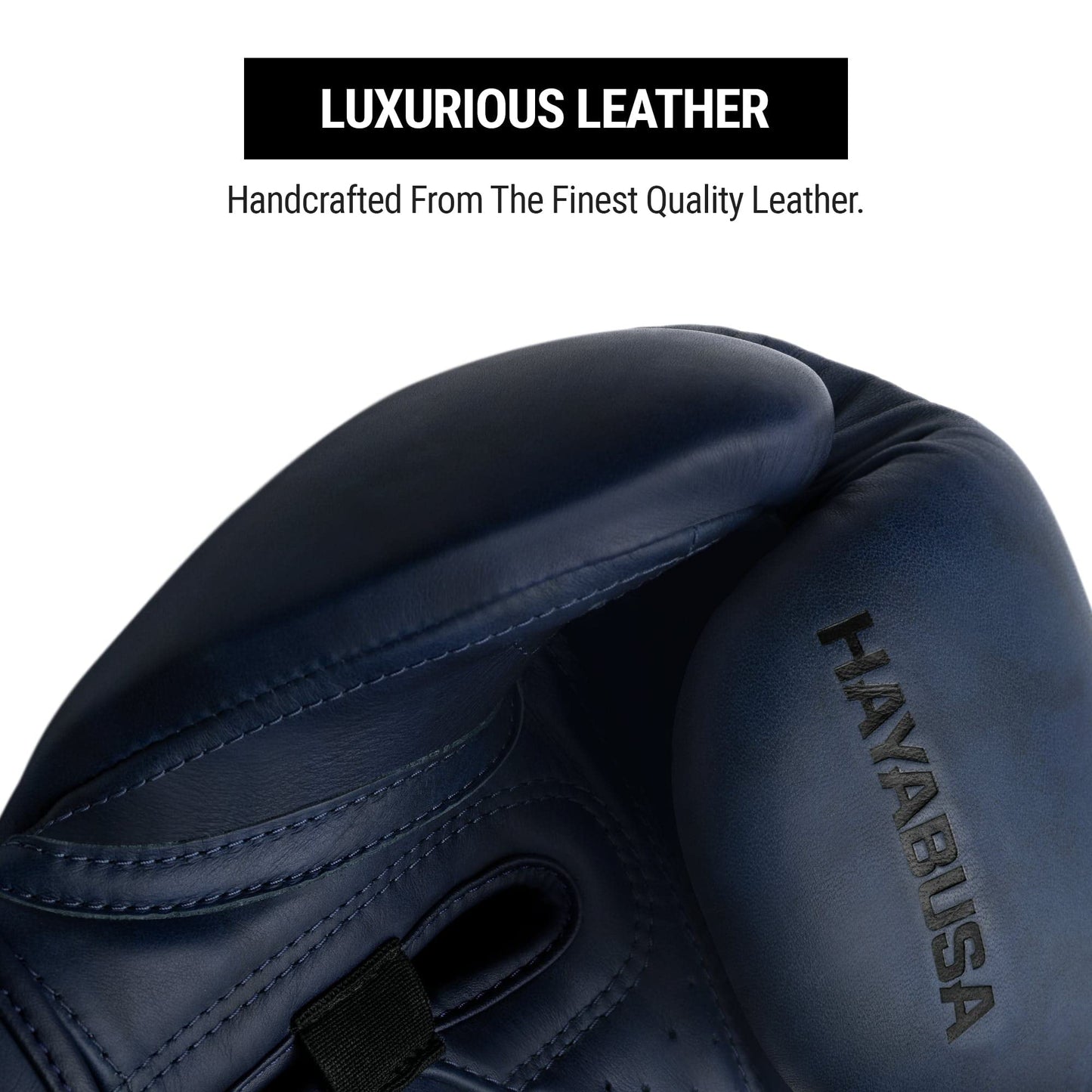 Hayabusa T3 LX Leather Boxing Gloves Men and Women for Training Sparring Heavy Bag and Mitt Work - Indigo, 12oz