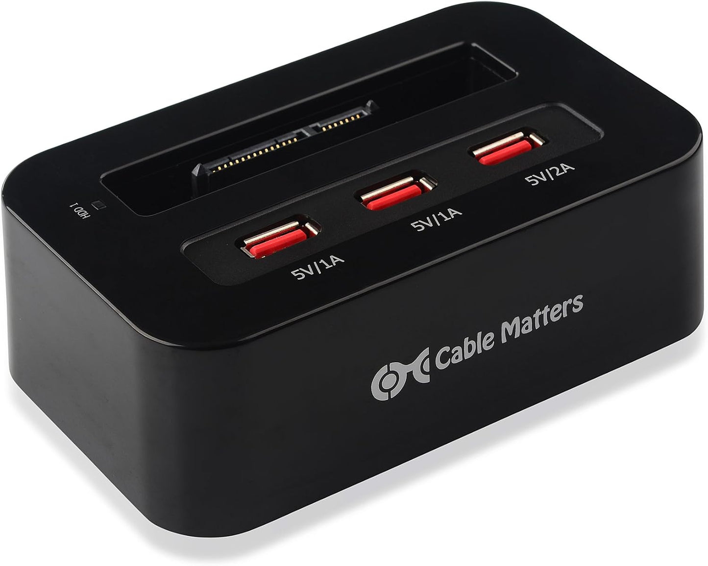 Cable Matters 3.0 2.5 Inch 3-Port SuperSpeed USB SATA Hard Drive Docking Station with USB Charging Hub