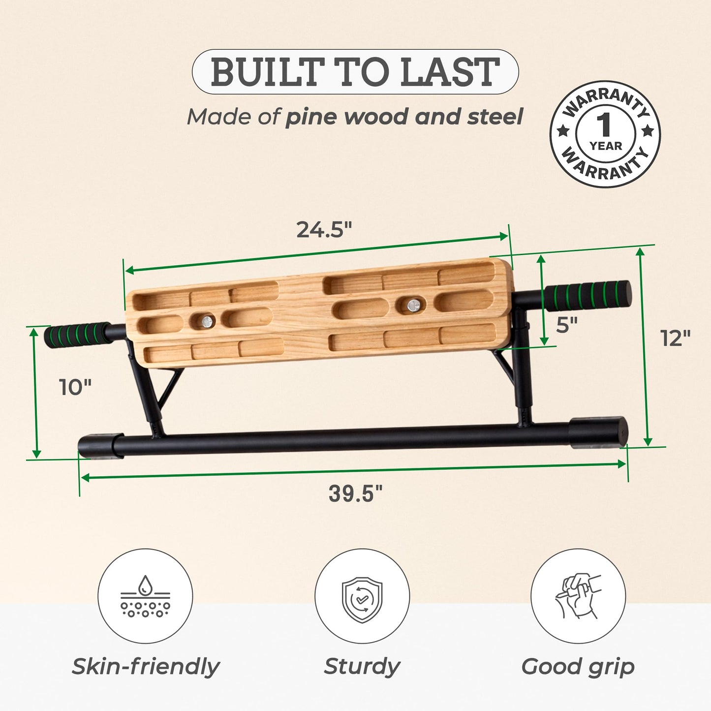 Doorway Hangboard Pull-Up Bar for Fingerboard, Rock Climbing, and Bouldering Training, No Drilling Required, Grip Strenth Training at Home