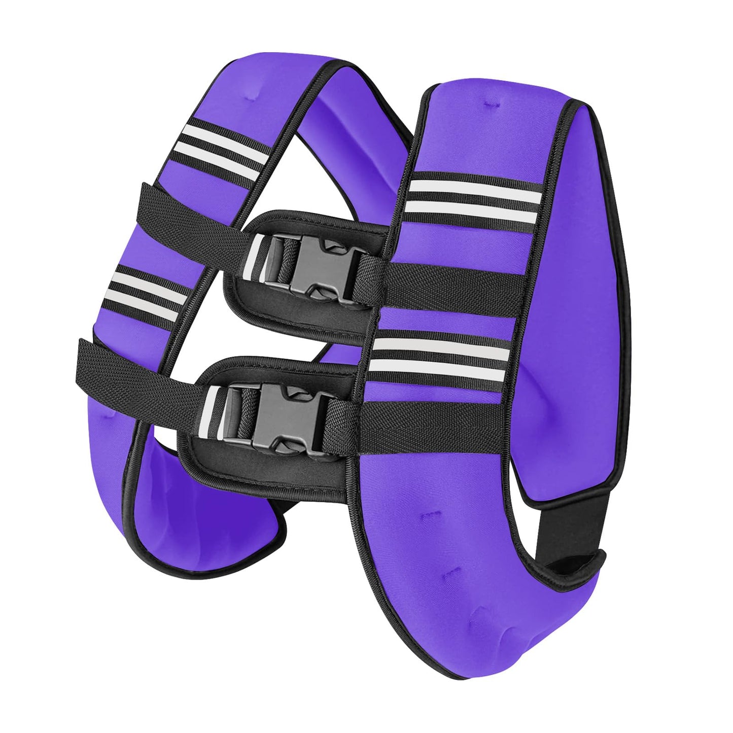 16Lb Purple Weighted Vest with Two Adjustment Straps for Men Women, Weight Vest with Reflective Stripes for Workout, Strength Training, Running, Fitness, Muscle Building, Weight Loss, Weightlifting