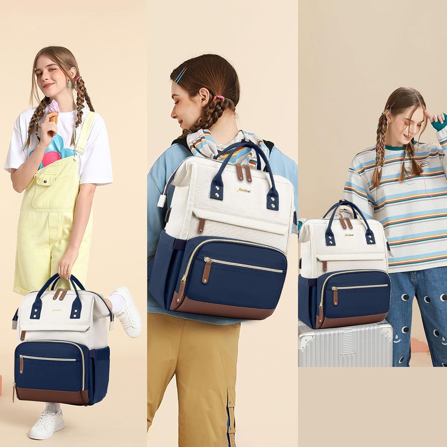 Backpack 15.6 Inch BackPacks Pack Daypack Focdod Laptop for Womem Work Bags: Travel Durable Back With USB Charging Port