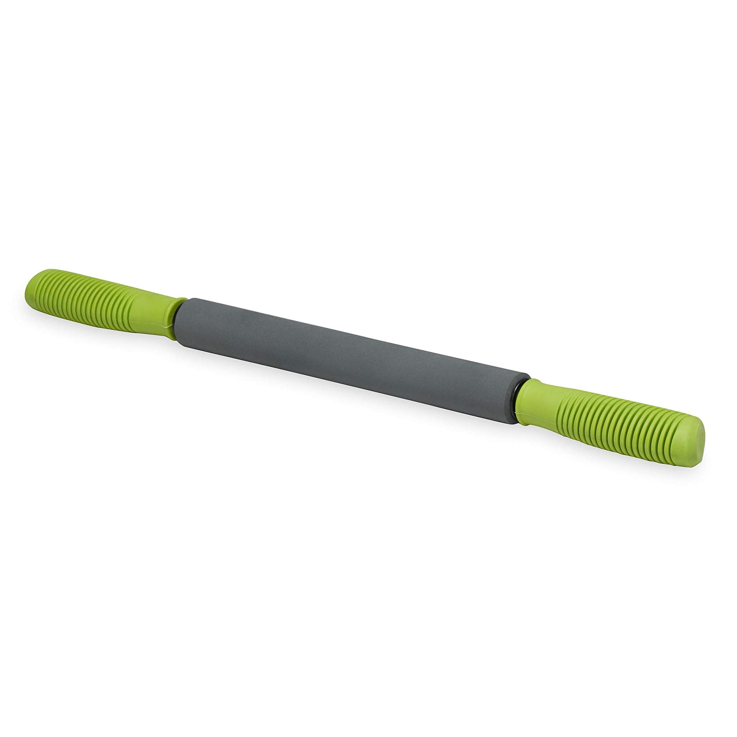 Gaiam Restore Massage Stick Roller - (Dimensions: 19"L) Foam Cushioned Performance Hand Held Muscle Massager | Comfort Grip Handles | Solid Steel Construction