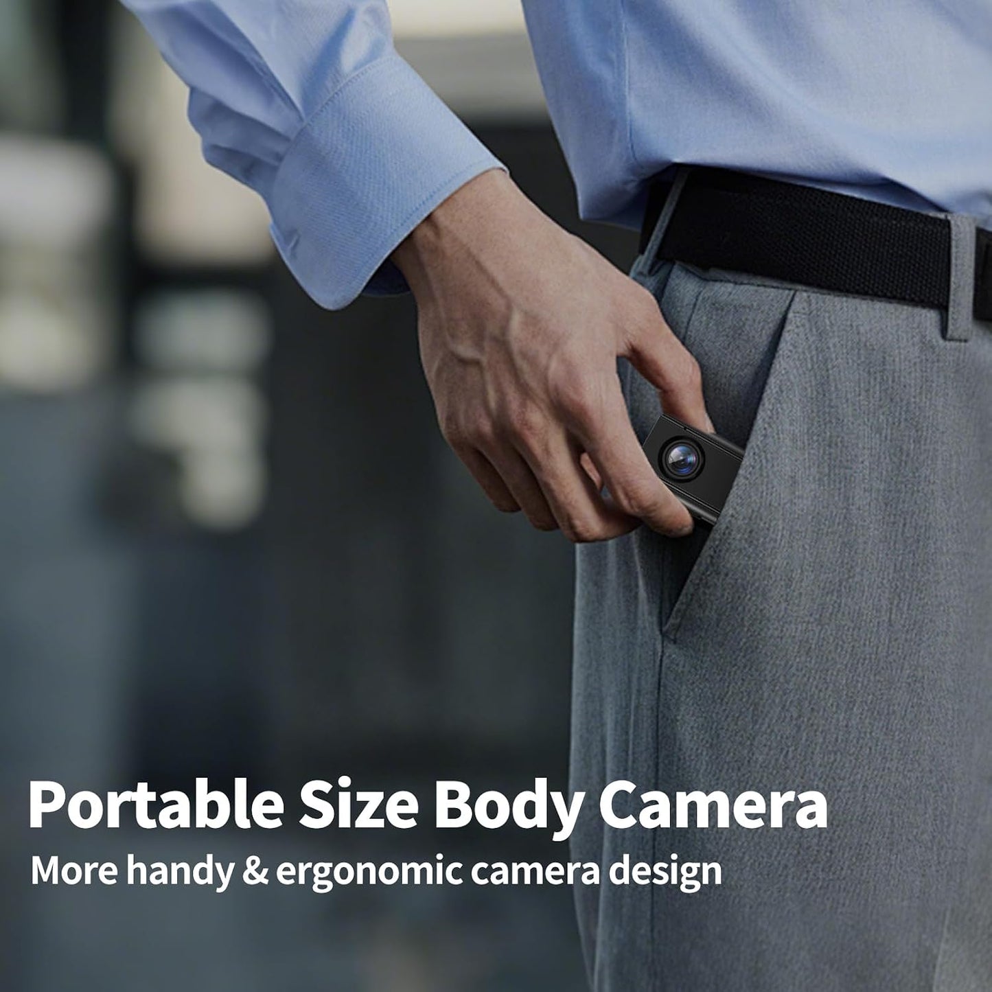 DBJIBF 64GB, 4K 30FPS Mini Body Camera Action POV Camcorder, Wearable Body Worn Cam with Audio and Video Recording