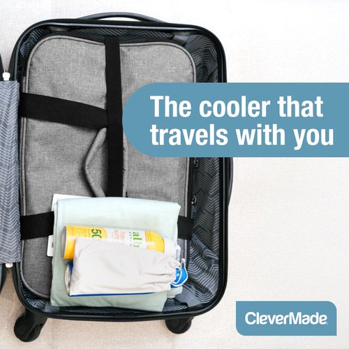 CleverMade Tahoe Collapsible Cooler Bag – Large Portable Cooler Bag for Travel, Foldable Insulated Cooler for Beach, Picnic & Tailgating, Holds Up to 50 Cans, Leakproof Soft Carry Cooler