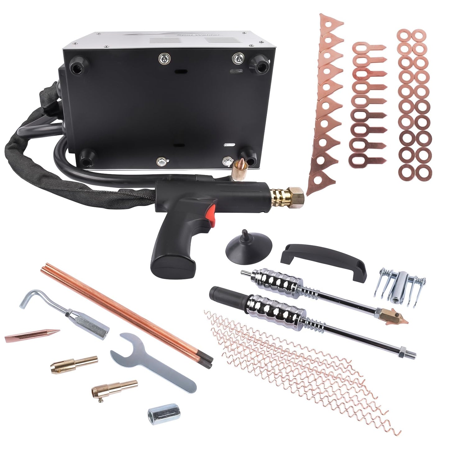 3000W Stud Welder Dent Repair Kit, 110V 3800A Pro Spot Dent Puller Welder, Auto Body Dent Puller Machine with 17 Accessories, 7 Welding Modes, Adjustable Welding Power, Automatic & Manual Welding