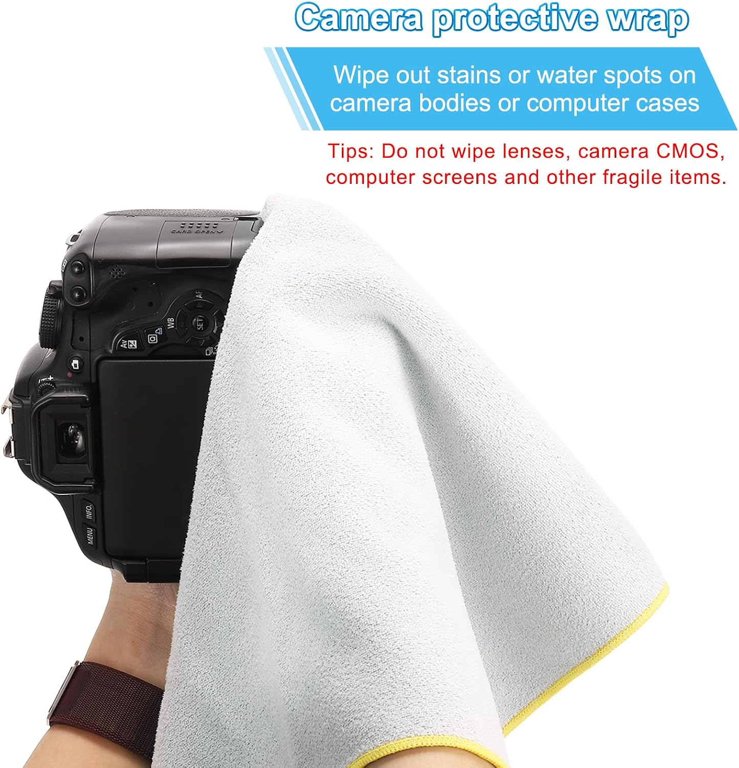21.7" 21.7" PATIKIL Camera Protective Wrap, x Lens Protector Wrapper Magic Self-Adhesive Camera Wrap for Camera Lens