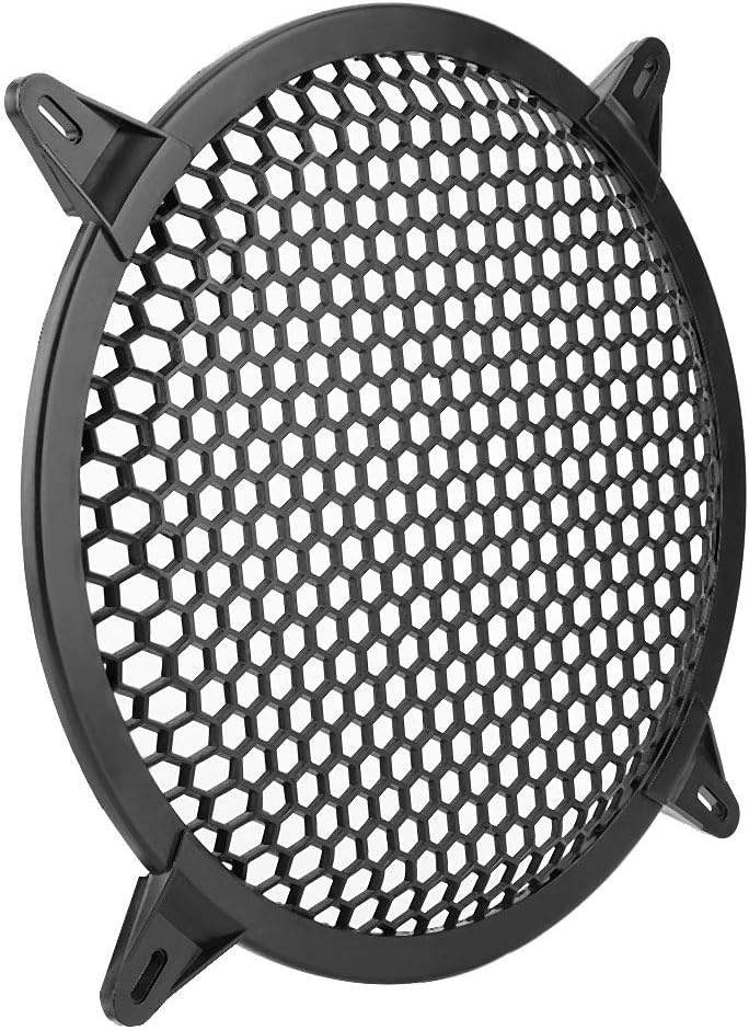 10in KIMISS Speaker Grill Cover, Circular Speaker Cover, SubWoofer Plastic Mesh Cover, Car Audio Cover Guard Woofer
