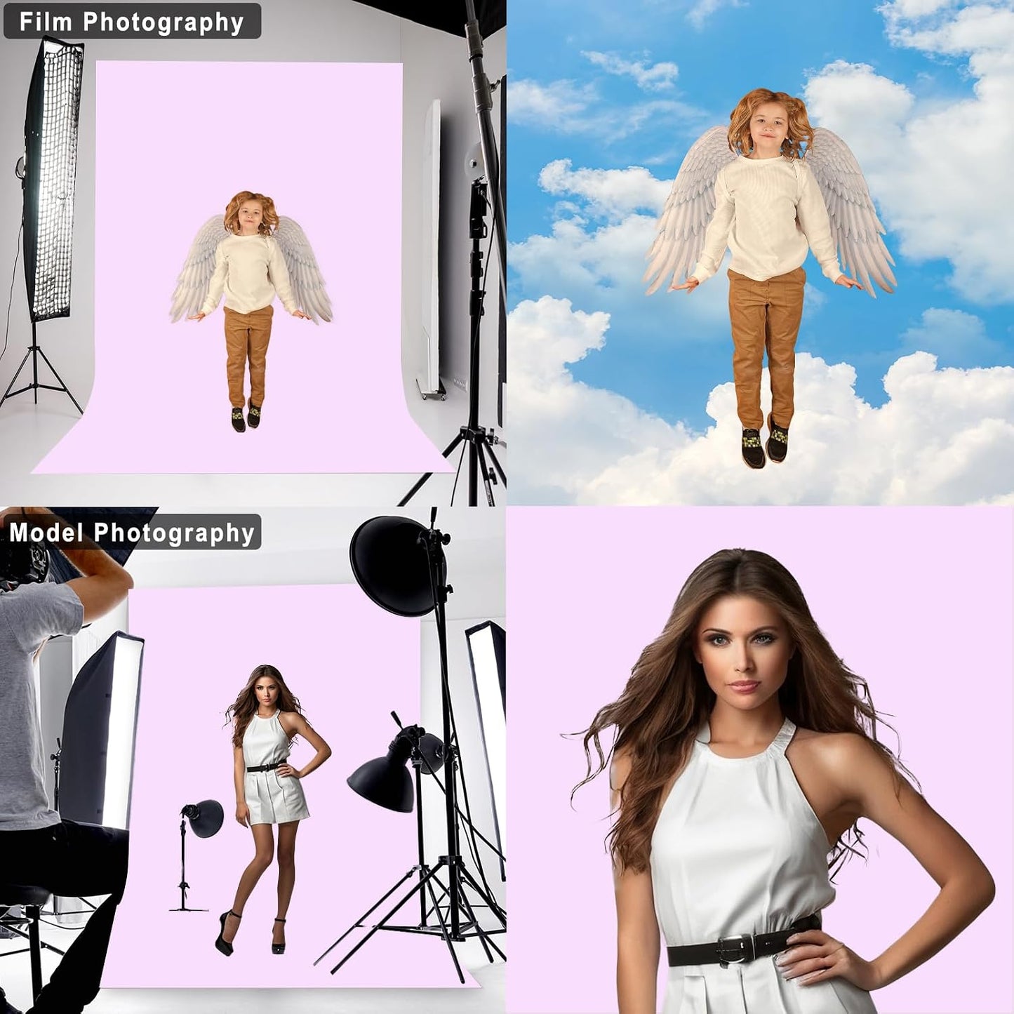 LYLYCTY 10X10 Light Purple Backdrop for Photoshoot Professional Photo Backdrop Background Curtain for Product