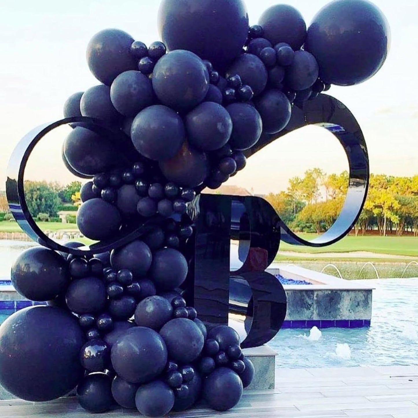PartyWoo Navy Blue Balloons - 36 Inch Matte Helium Latex for Graduation & Birthday Celebrations
