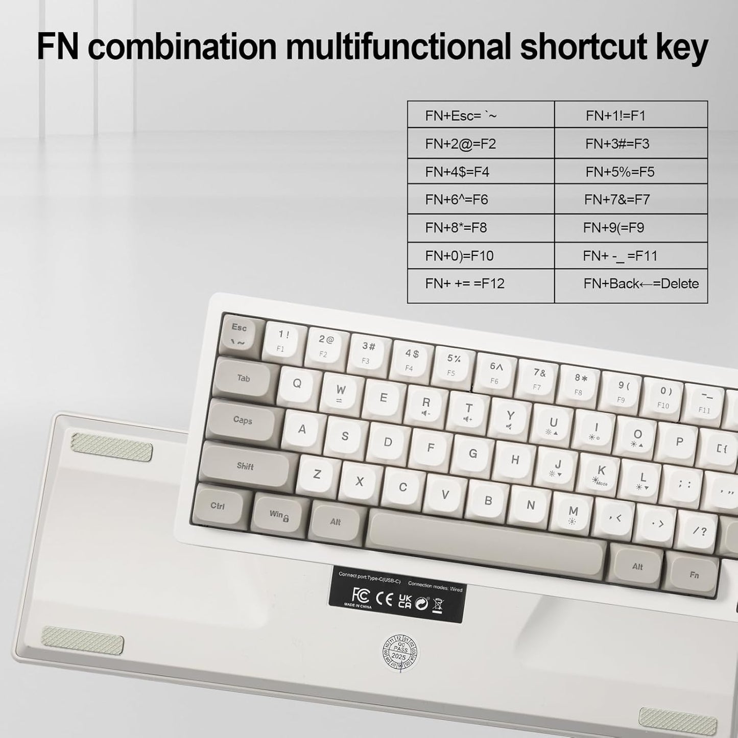 Generic 65 Wired RGB Gaming Membrance Keyboard. Percent Mini Creamy LED Computer Keyboard .Small Ergonomic Clicky