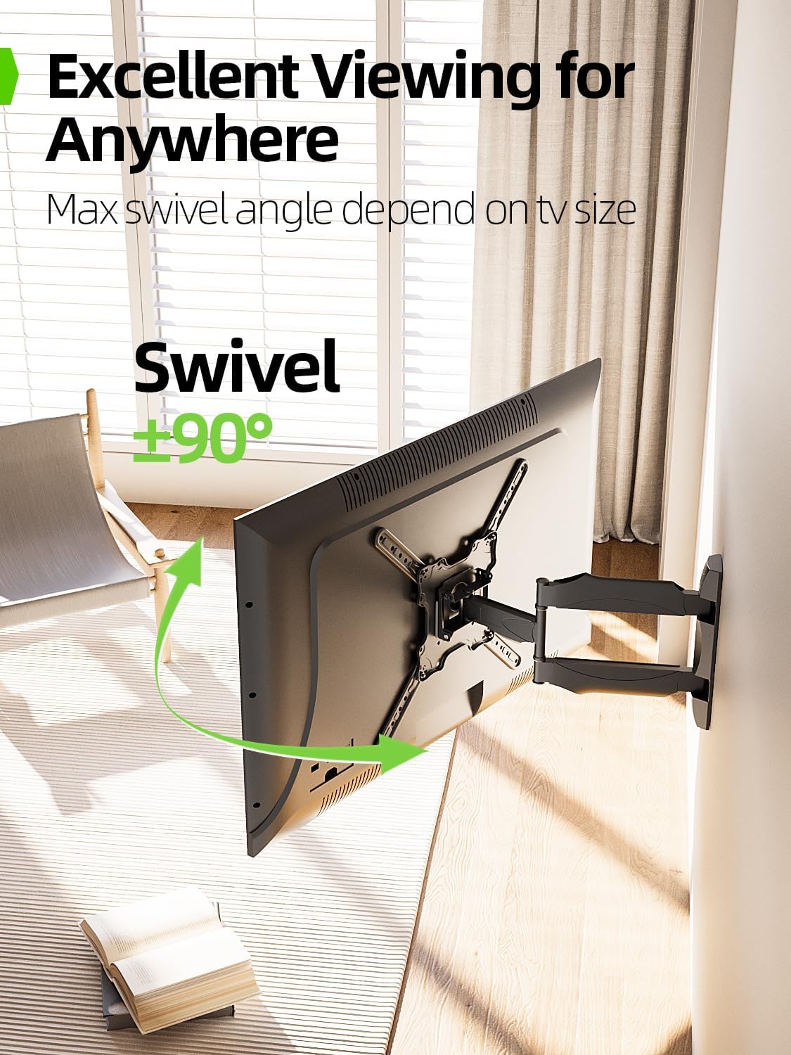 USX MOUNT 26-60 Inch 77 lbs, 400x400mm 32 40 42 43 50 55 60 TV Wall Mount for Most TVs up to Full Motion Wall Mount TV